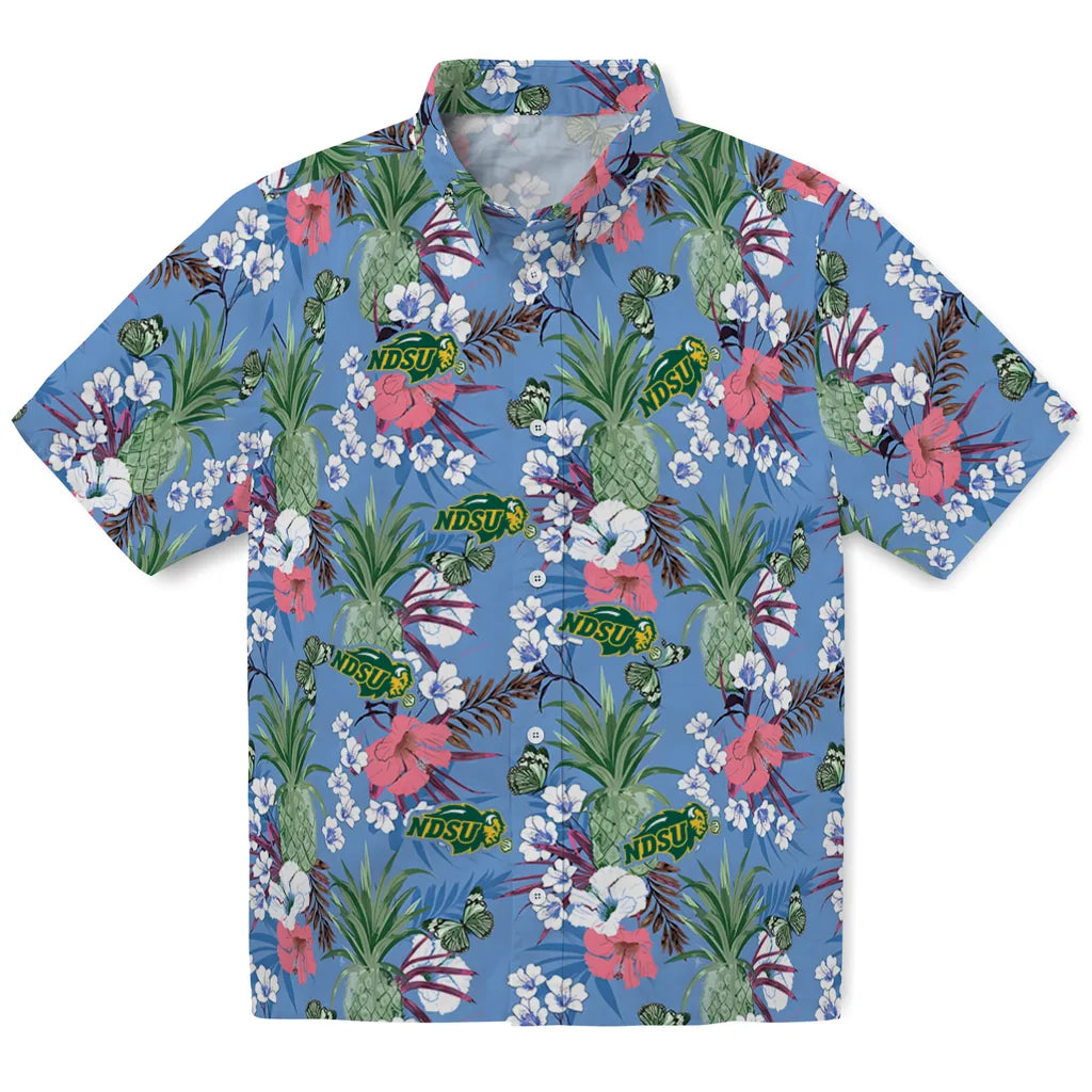 North Dakota State Bison Hawaiian Shirt - Pineapple Bouquet | Hula Hawaiian Shirts
