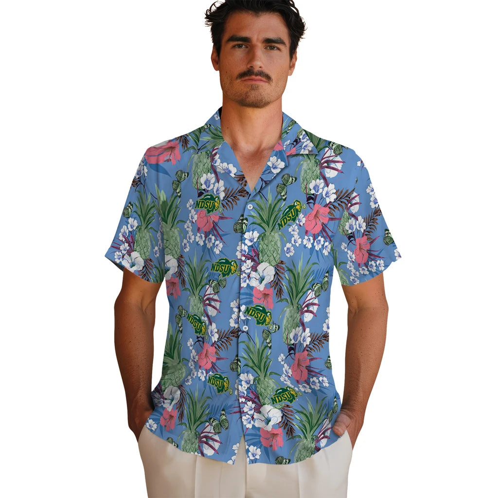 North Dakota State Bison Hawaiian Shirt - Pineapple Bouquet | Hula Hawaiian Shirts