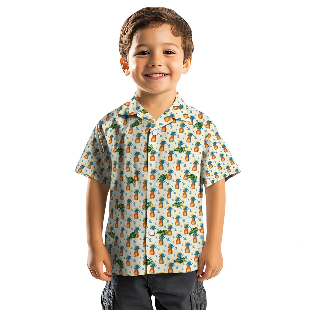 North Dakota State Bison Hawaiian Shirt - Pineapple Delight | Hula Hawaiian Shirts