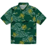North Dakota State Bison Hawaiian Shirt - Wave Palm | Hula Hawaiian Shirts