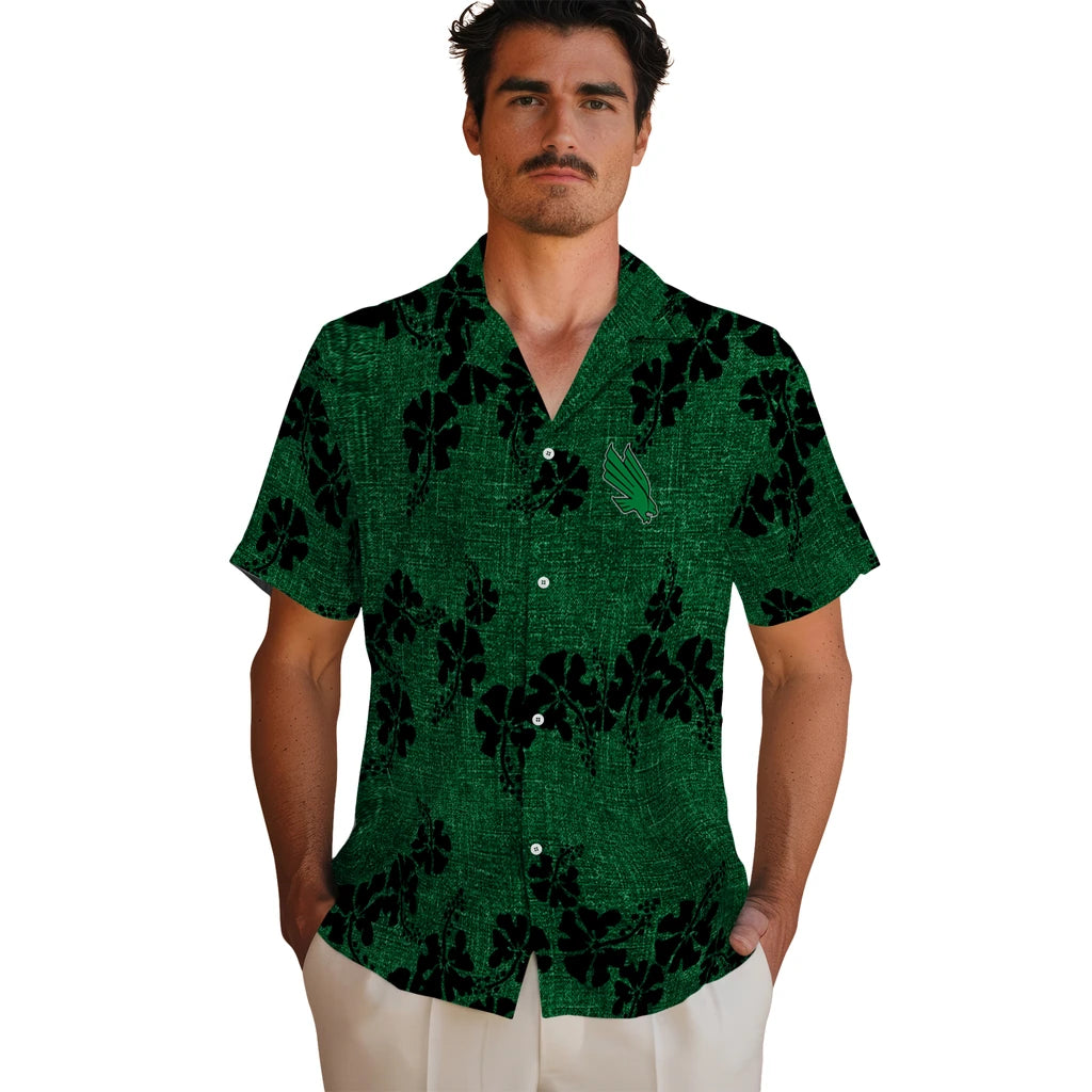 North Texas Mean Green Hawaiian Shirt - 50th State Flower | Hula Hawaiian Shirts