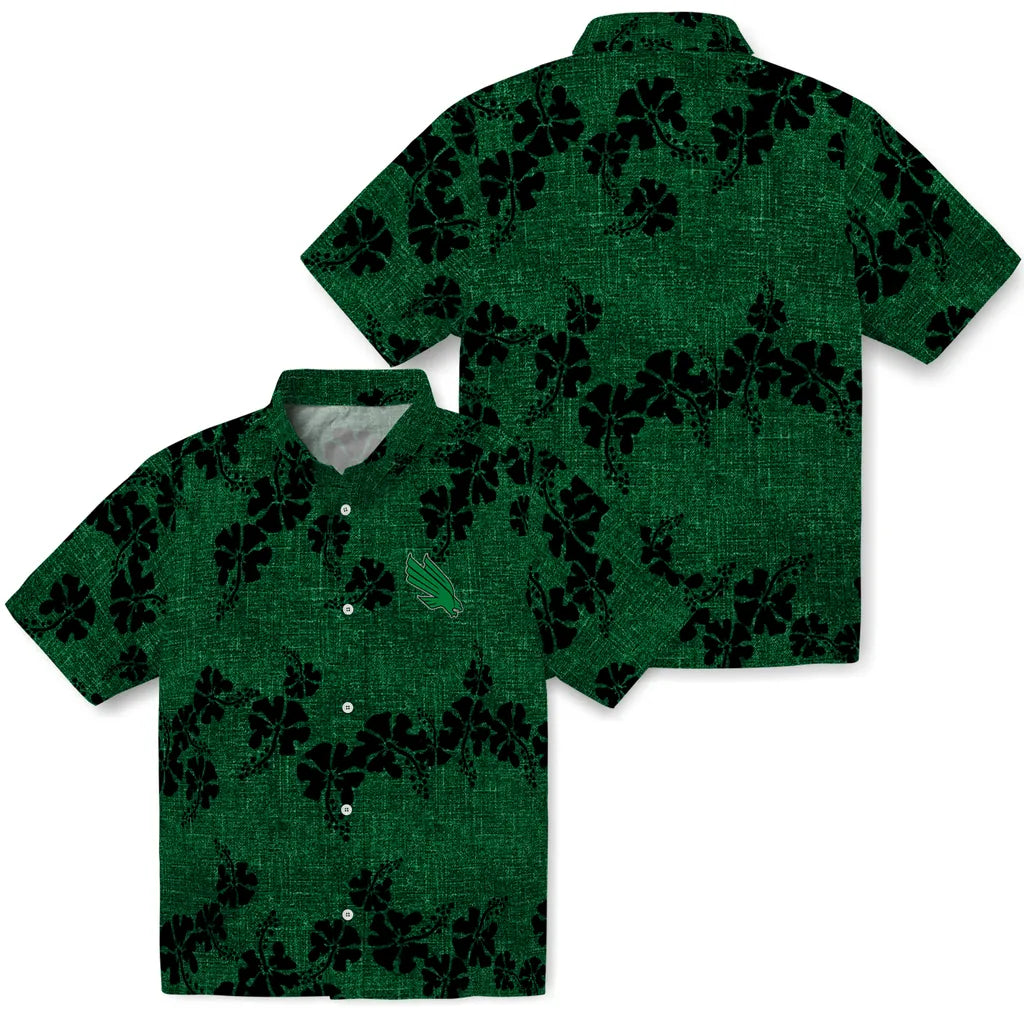 North Texas Mean Green Hawaiian Shirt - 50th State Flower | Hula Hawaiian Shirts