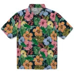 North Texas Mean Green Hawaiian Shirt - Brilliant Hibiscus Garden | Hula Hawaiian Shirts