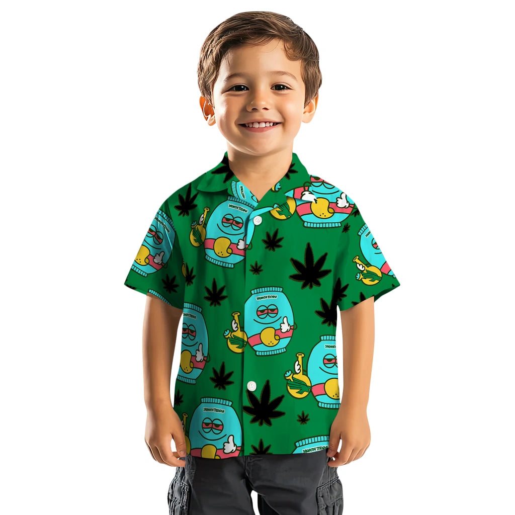North Texas Mean Green Hawaiian Shirt - Chill Vibe | Hula Hawaiian Shirts