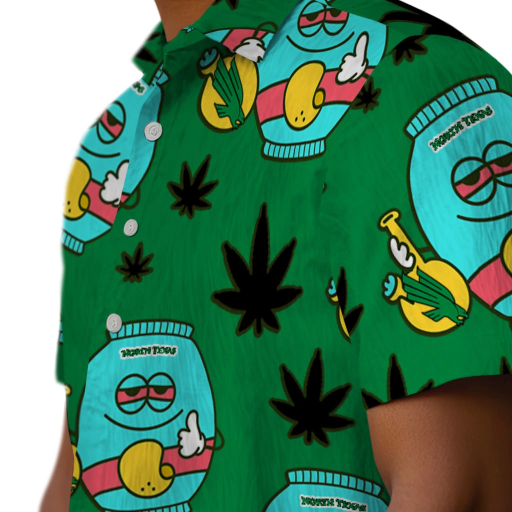 North Texas Mean Green Hawaiian Shirt - Chill Vibe | Hula Hawaiian Shirts
