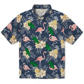 North Texas Mean Green Hawaiian Shirt - Flamingo Hibiscus | Hula Hawaiian Shirts