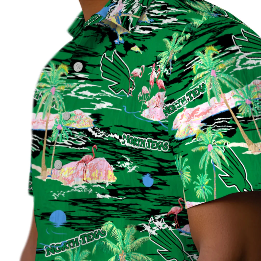 North Texas Mean Green Hawaiian Shirt - Hawaii Island | Hula Hawaiian Shirts