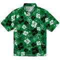 North Texas Mean Green Hawaiian Shirt - Hibiscus Flower Design | Hula Hawaiian Shirts