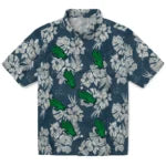 North Texas Mean Green Hawaiian Shirt - Hibiscus Flowers | Hula Hawaiian Shirts