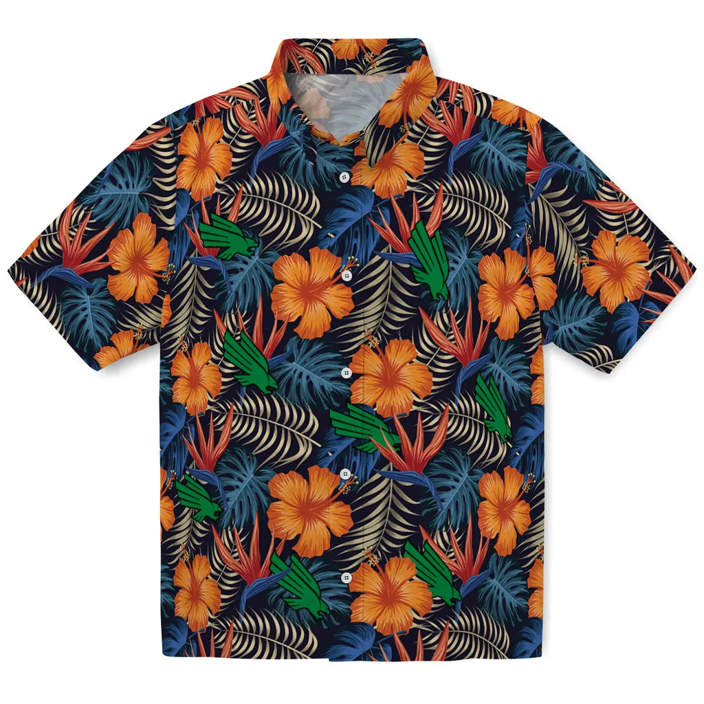 North Texas Mean Green Hawaiian Shirt - Hibiscus Foliage | Hula Hawaiian Shirts