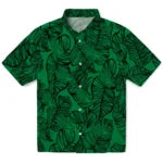 North Texas Mean Green Hawaiian Shirt - Leaf Outline | Hula Hawaiian Shirts