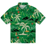 North Texas Mean Green Hawaiian Shirt - Palm Tree Island | Hula Hawaiian Shirts