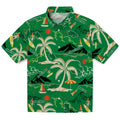 North Texas Mean Green Hawaiian Shirt - Palm Tree Island | Hula Hawaiian Shirts