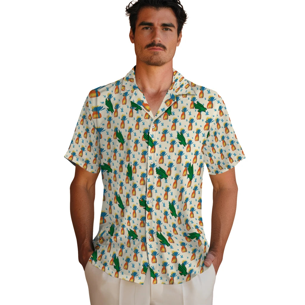 North Texas Mean Green Hawaiian Shirt - Pineapple Delight | Hula Hawaiian Shirts