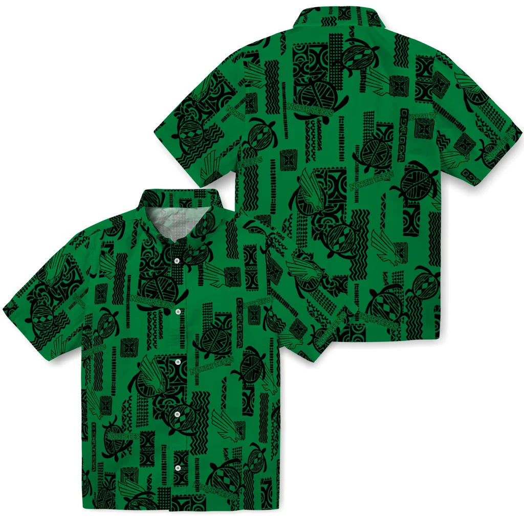 North Texas Mean Green Hawaiian Shirt - Turtle Lines | Hula Hawaiian Shirts