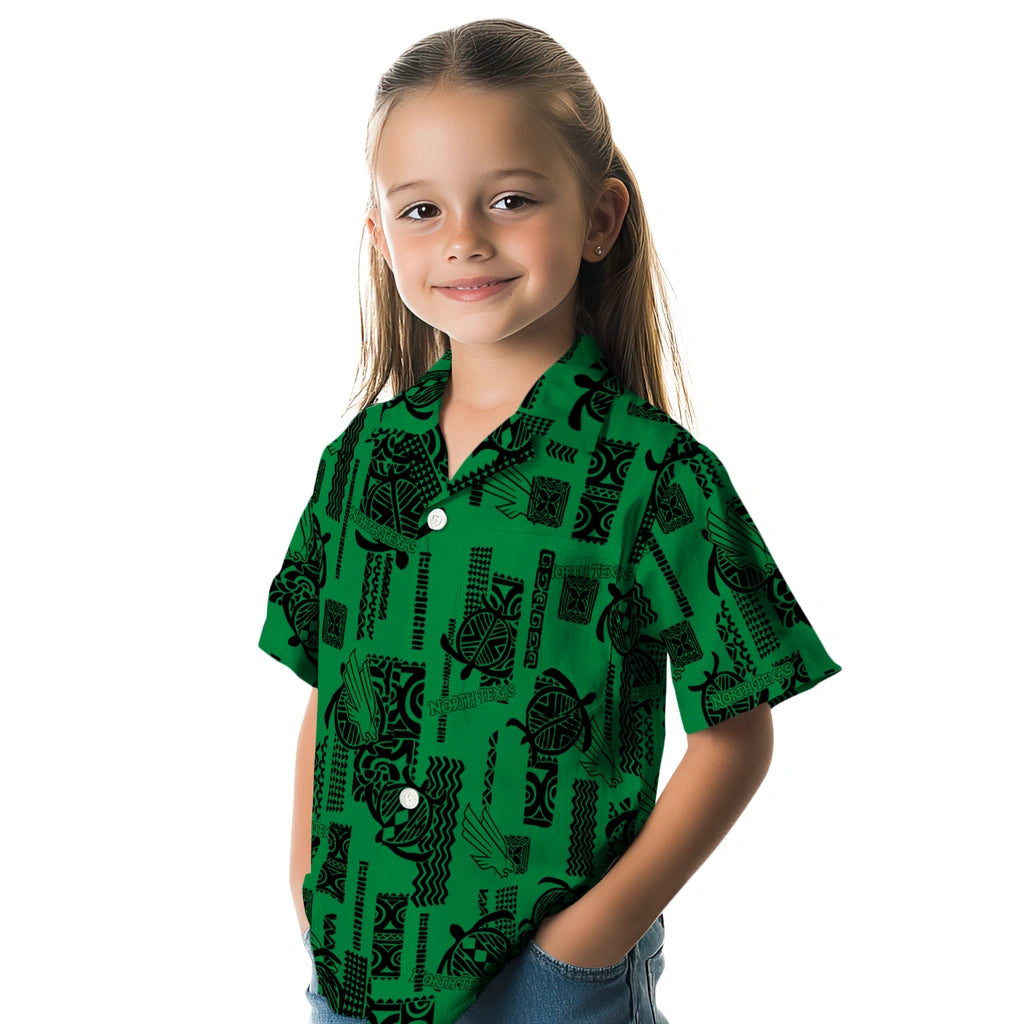 North Texas Mean Green Hawaiian Shirt - Turtle Lines | Hula Hawaiian Shirts