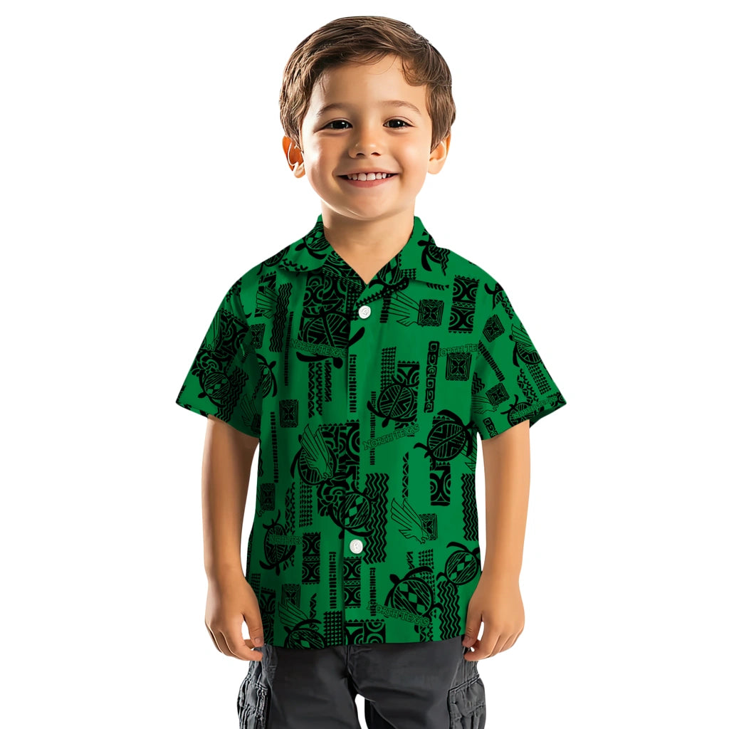 North Texas Mean Green Hawaiian Shirt - Turtle Lines | Hula Hawaiian Shirts