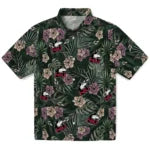 Northern Illinois Huskies Hawaiian Shirt - Hibiscus Leaves Pattern | Hula Hawaiian Shirts