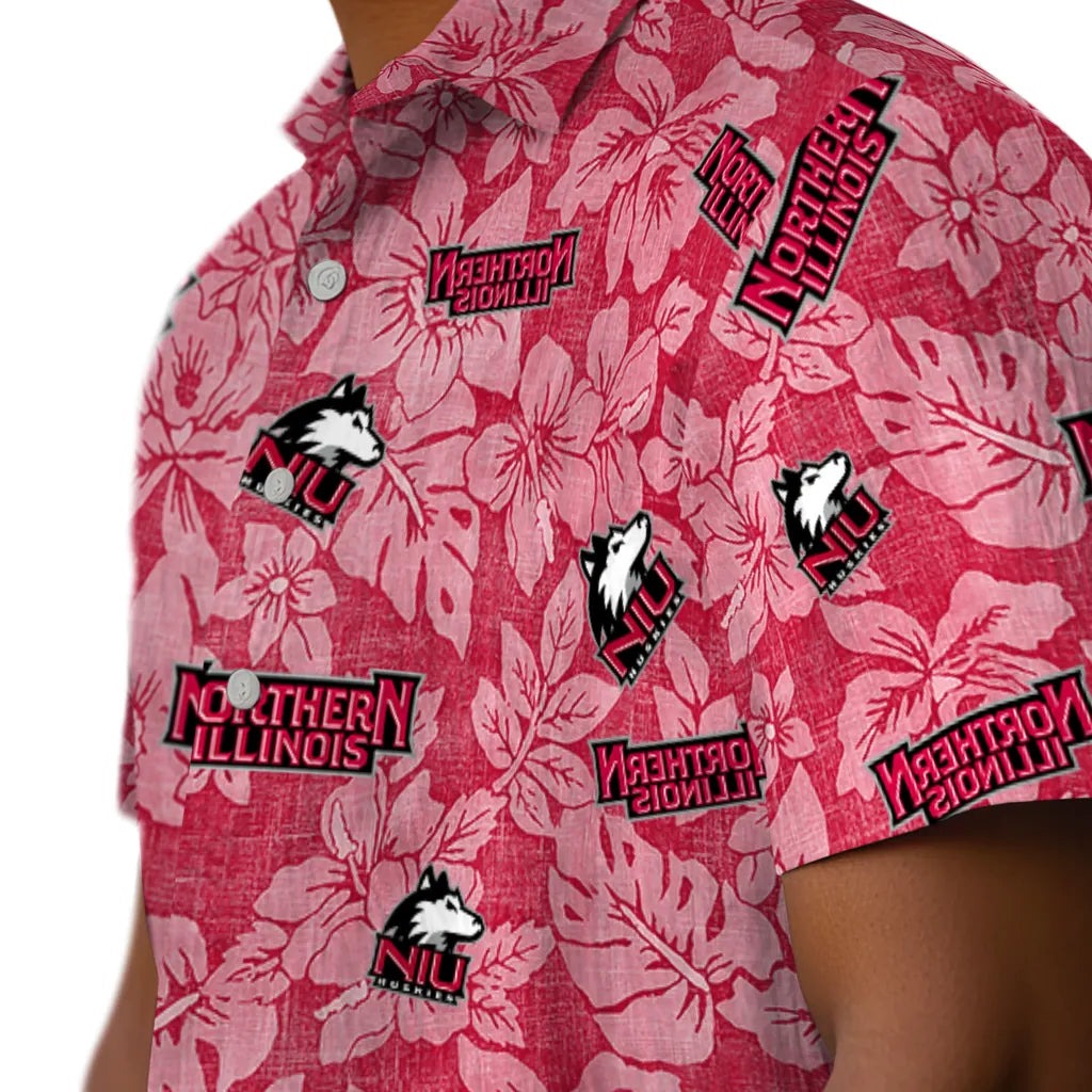 Northern Illinois Huskies Hawaiian Shirt - Hibiscus Oasis | Hula Hawaiian Shirts