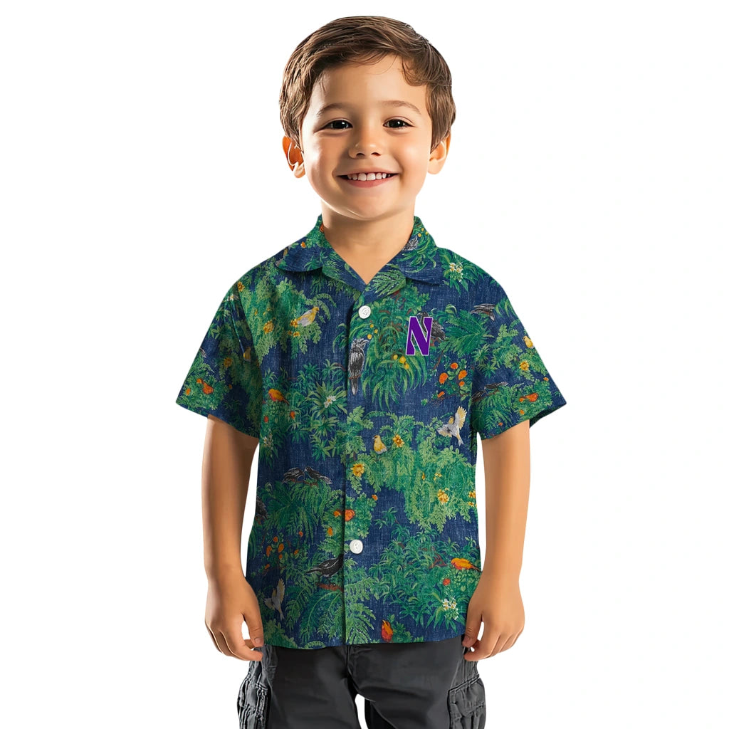 Northwestern Wildcats Hawaiian Shirt - Bird Canopy | Hula Hawaiian Shirts