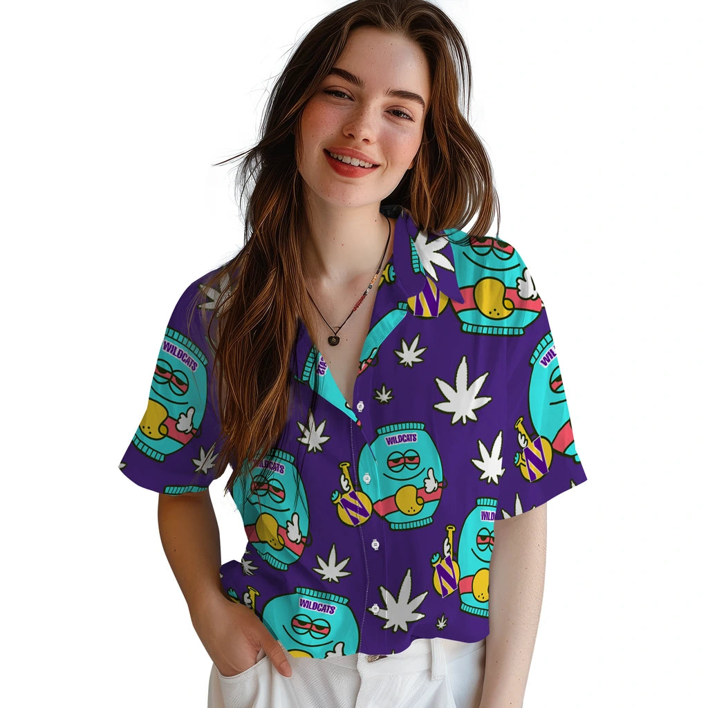 Northwestern Wildcats Hawaiian Shirt - Chill Vibe | Hula Hawaiian Shirts