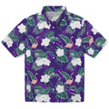 Northwestern Wildcats Hawaiian Shirt - Flamingo and Hibiscus | Hula Hawaiian Shirts