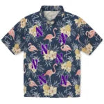 Northwestern Wildcats Hawaiian Shirt - Flamingo Hibiscus | Hula Hawaiian Shirts