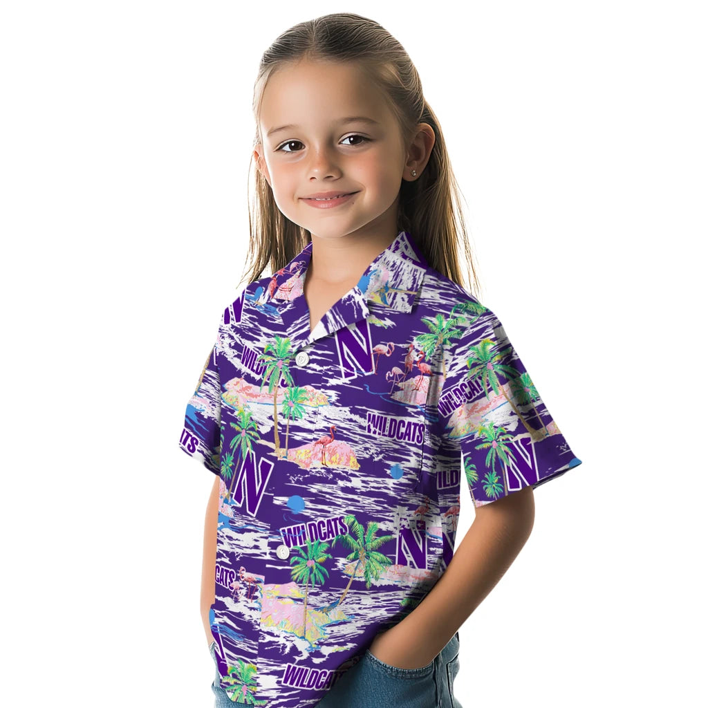 Northwestern Wildcats Hawaiian Shirt - Hawaii Island | Hula Hawaiian Shirts