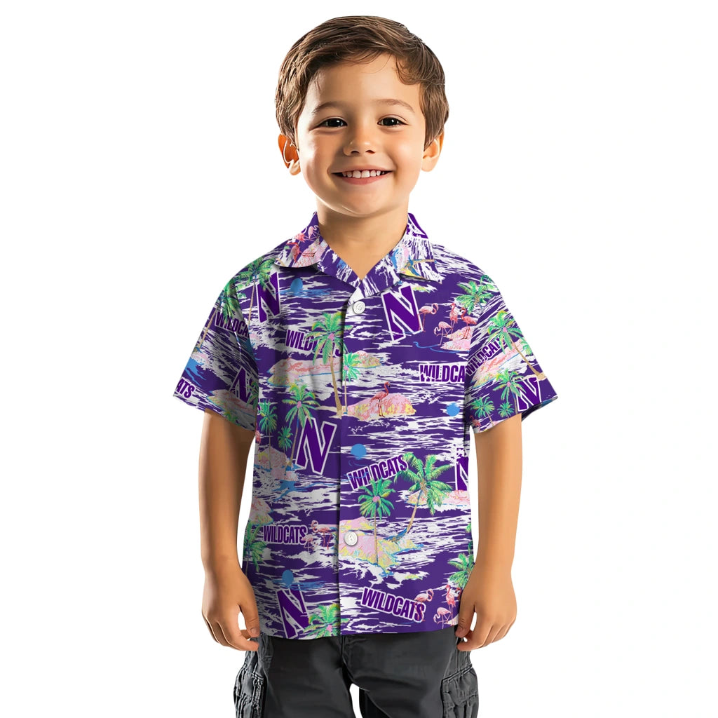 Northwestern Wildcats Hawaiian Shirt - Hawaii Island | Hula Hawaiian Shirts