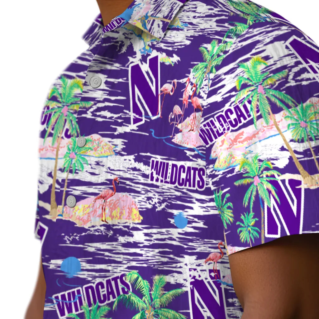 Northwestern Wildcats Hawaiian Shirt - Hawaii Island | Hula Hawaiian Shirts