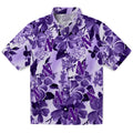 Northwestern Wildcats Hawaiian Shirt - Hibiscus Arrangement | Hula Hawaiian Shirts