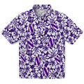 Northwestern Wildcats Hawaiian Shirt - Hibiscus Motif | Hula Hawaiian Shirts