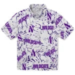 Northwestern Wildcats Hawaiian Shirt - Hibiscus Overlay | Hula Hawaiian Shirts