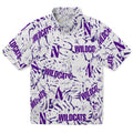 Northwestern Wildcats Hawaiian Shirt - Hibiscus Overlay | Hula Hawaiian Shirts