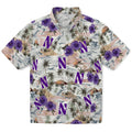 Northwestern Wildcats Hawaiian Shirt - Hibiscus Seaside | Hula Hawaiian Shirts