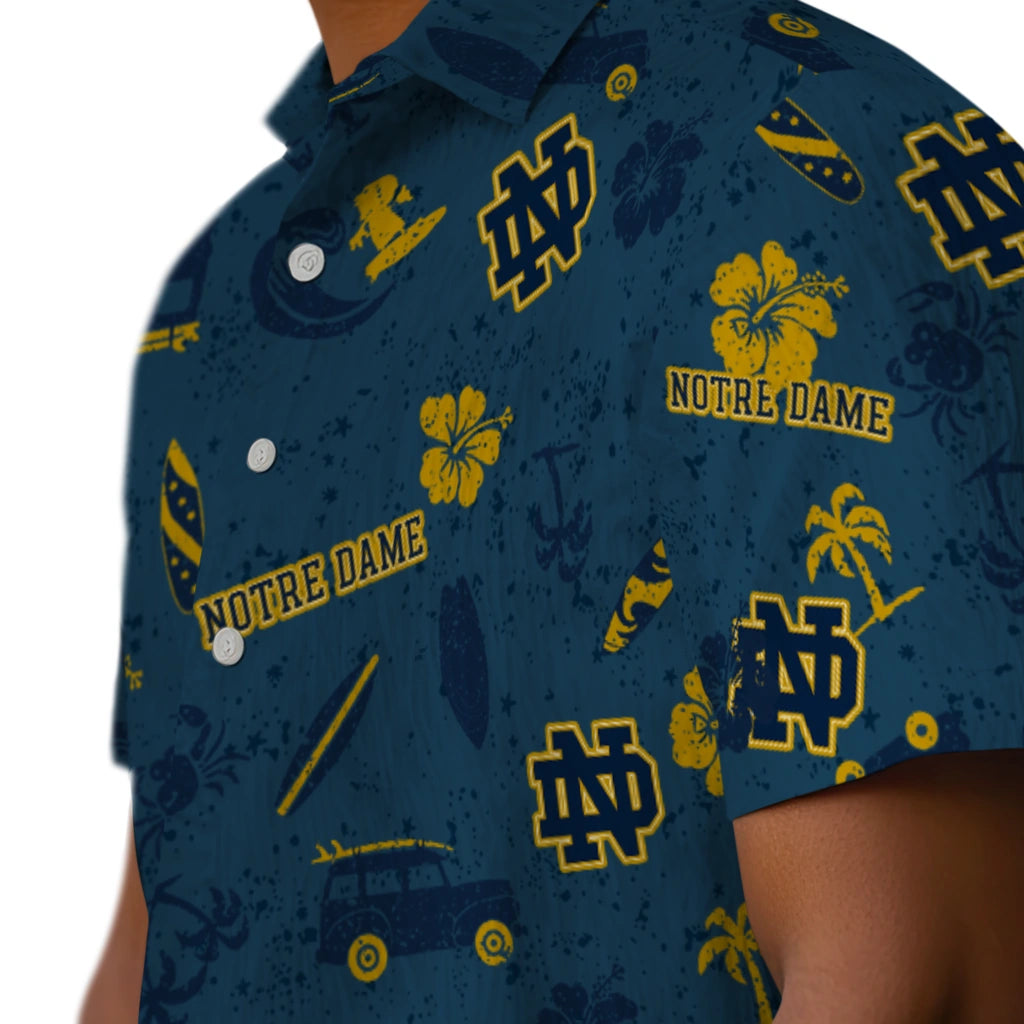 Notre Dame Fighting Irish Hawaiian Shirt - Beach Vibe | Hula Hawaiian Shirts