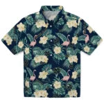 Notre Dame Fighting Irish Hawaiian Shirt - Flamingo and Hibiscus | Hula Hawaiian Shirts