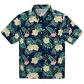 Notre Dame Fighting Irish Hawaiian Shirt - Flamingo and Hibiscus | Hula Hawaiian Shirts