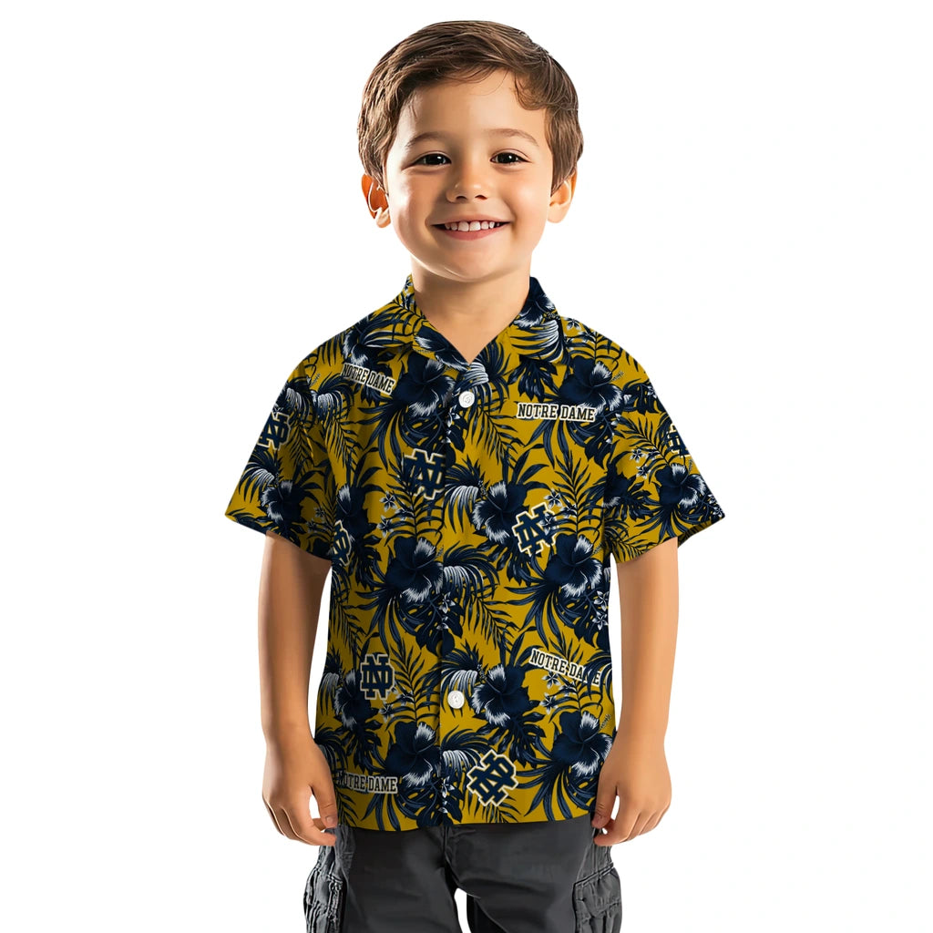 Notre Dame Fighting Irish Hawaiian Shirt - Hibiscus Exotic | Hula Hawaiian Shirts