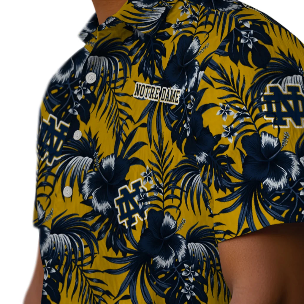 Notre Dame Fighting Irish Hawaiian Shirt - Hibiscus Exotic | Hula Hawaiian Shirts