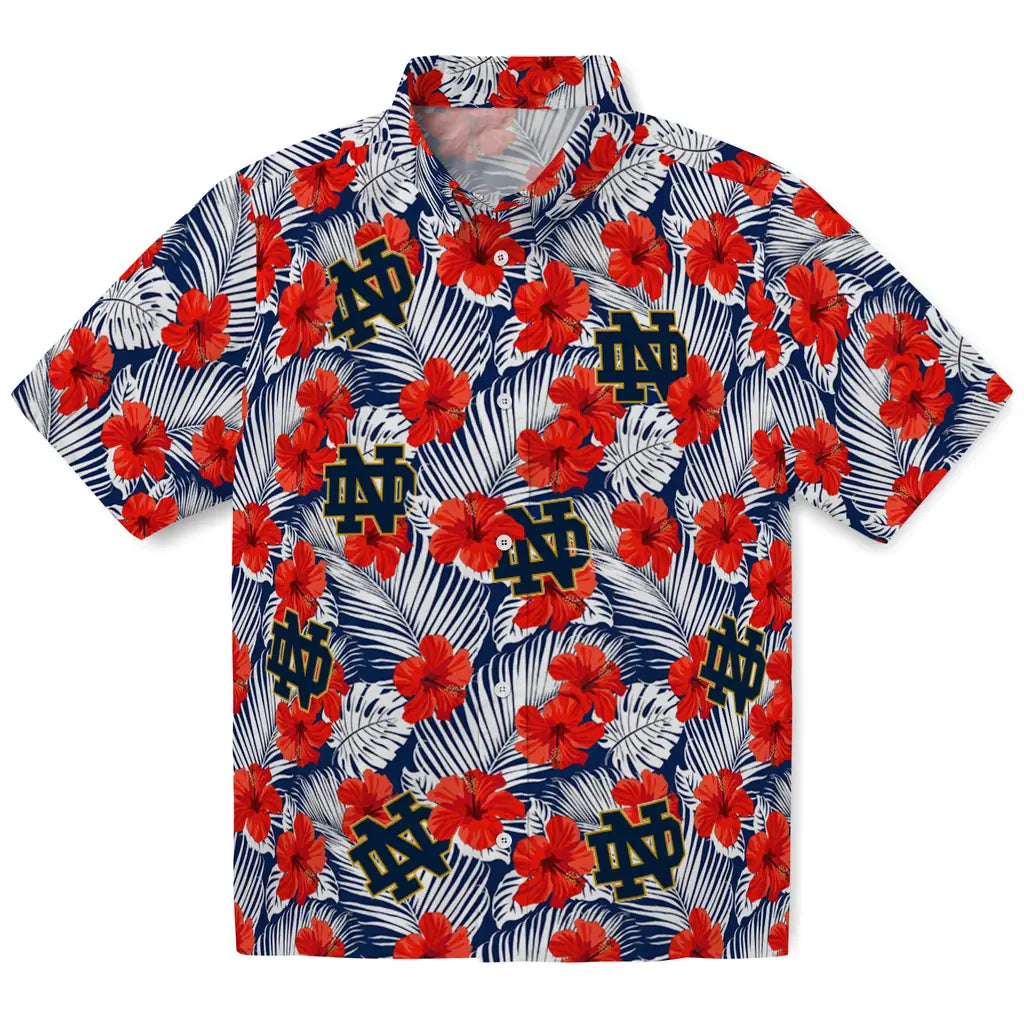 Notre Dame Fighting Irish Hawaiian Shirt - Hibiscus Fiesta | Hula Hawaiian Shirts