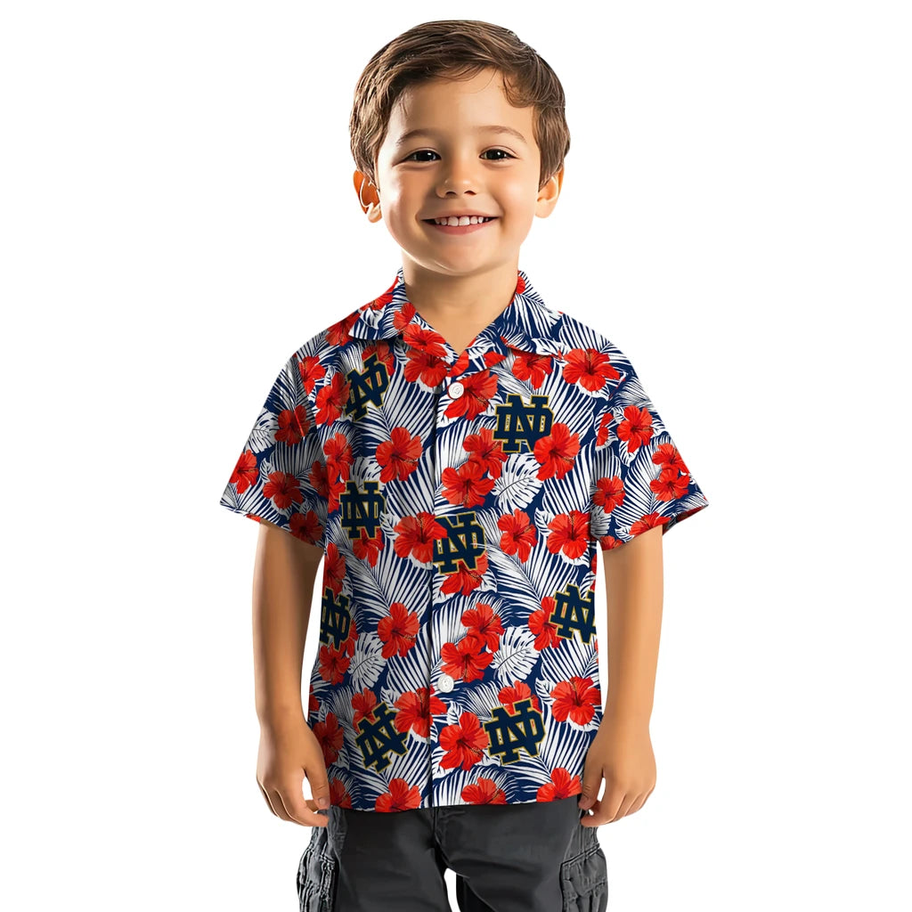 Notre Dame Fighting Irish Hawaiian Shirt - Hibiscus Fiesta | Hula Hawaiian Shirts