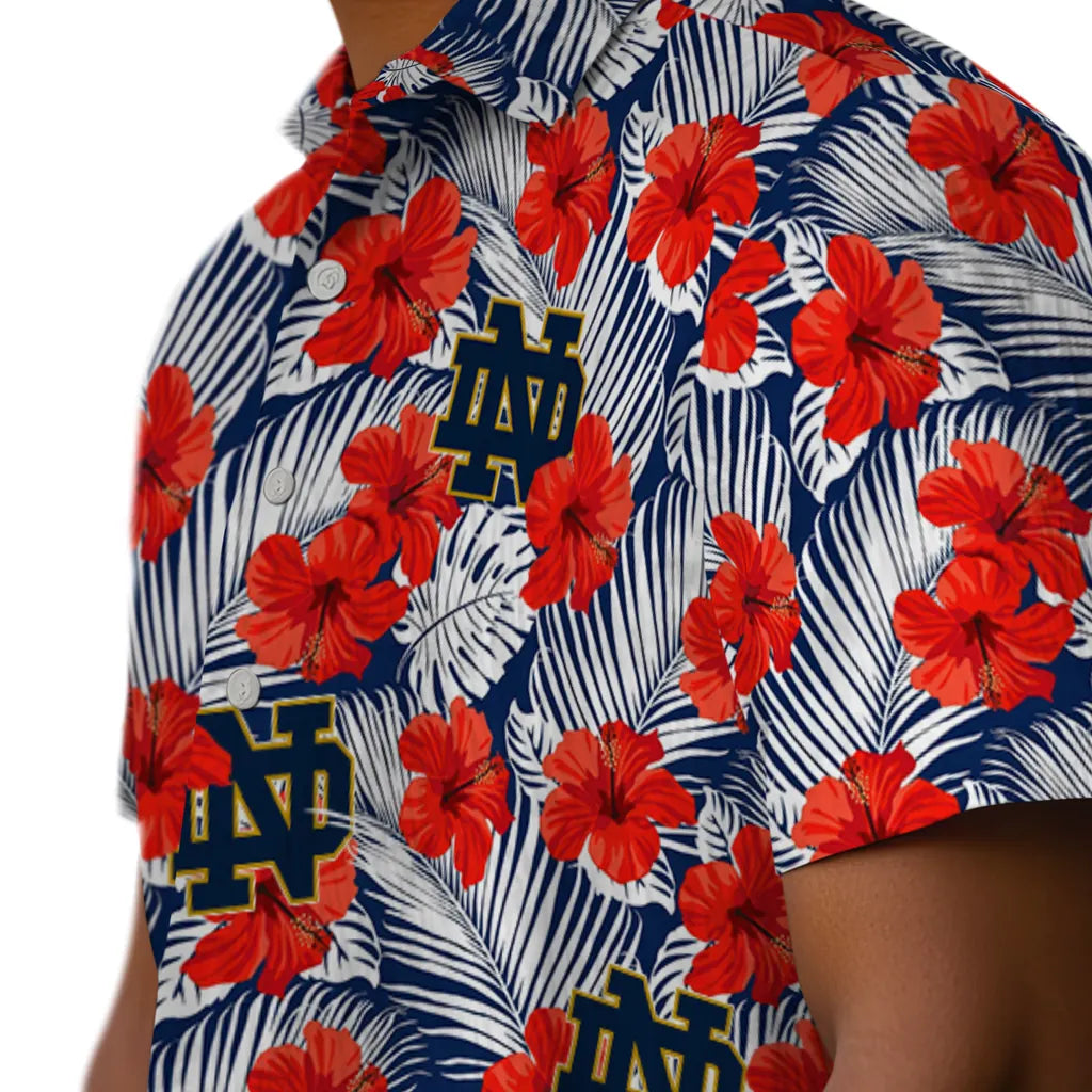 Notre Dame Fighting Irish Hawaiian Shirt - Hibiscus Fiesta | Hula Hawaiian Shirts