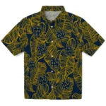 Notre Dame Fighting Irish Hawaiian Shirt - Leaf Outline | Hula Hawaiian Shirts