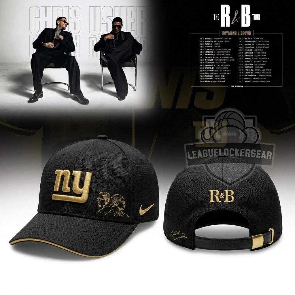 NY Giants Usher Chris Brown The R&B Tour Signed Baseball Jersey - LeagueLockerGear