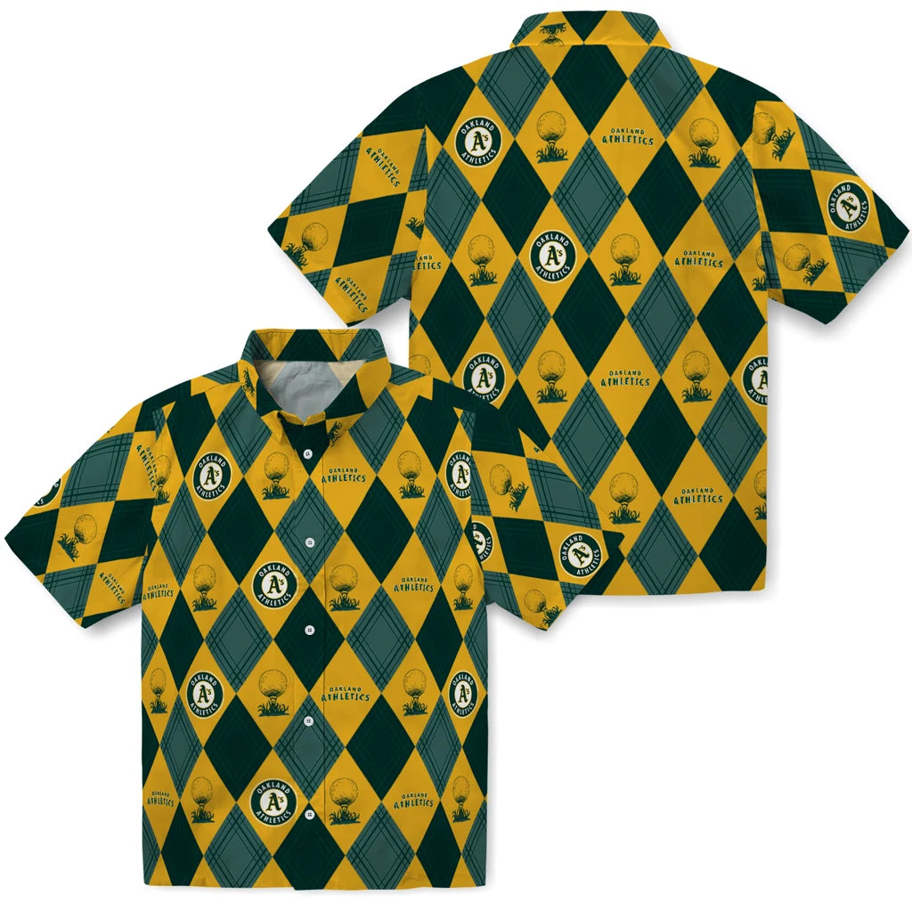 Oakland Athletics Hawaiian Shirt - Golfing Plaid | Hula Hawaiian Shirts