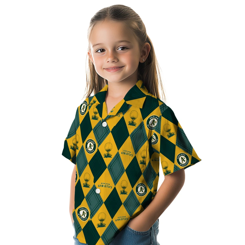 Oakland Athletics Hawaiian Shirt - Golfing Plaid | Hula Hawaiian Shirts