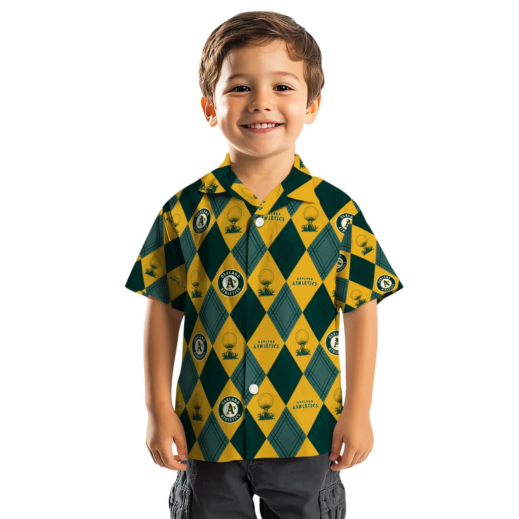 Oakland Athletics Hawaiian Shirt - Golfing Plaid | Hula Hawaiian Shirts