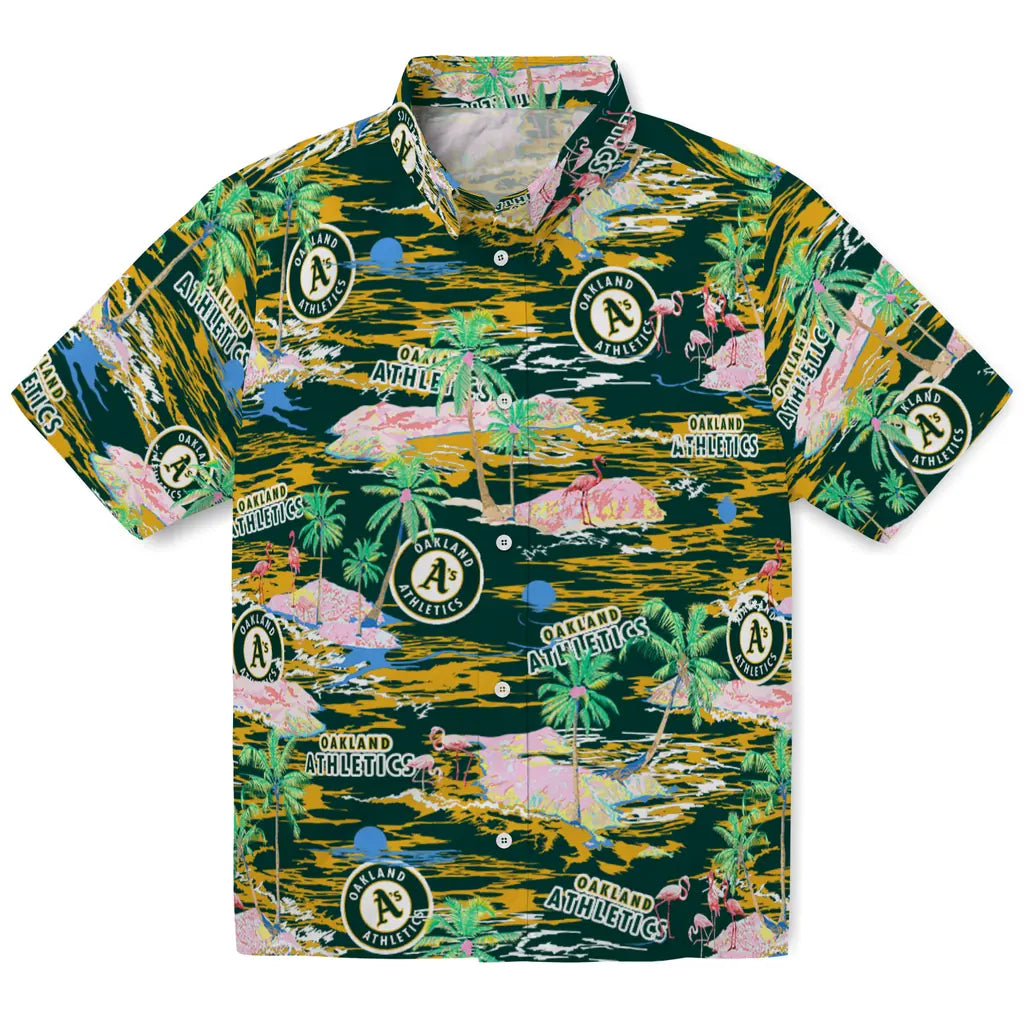 Oakland Athletics Hawaiian Shirt - Hawaii Island | Hula Hawaiian Shirts