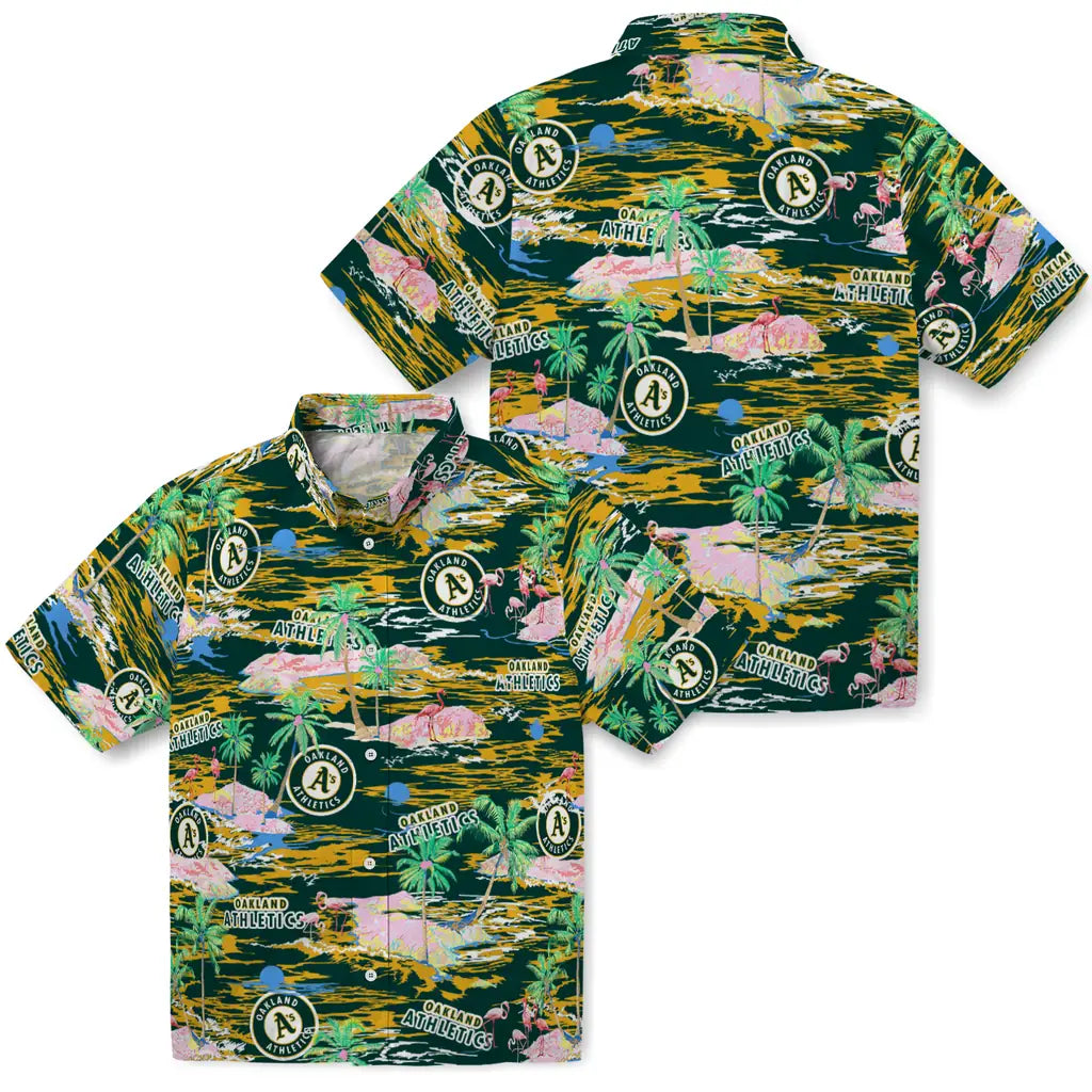 Oakland Athletics Hawaiian Shirt - Hawaii Island | Hula Hawaiian Shirts